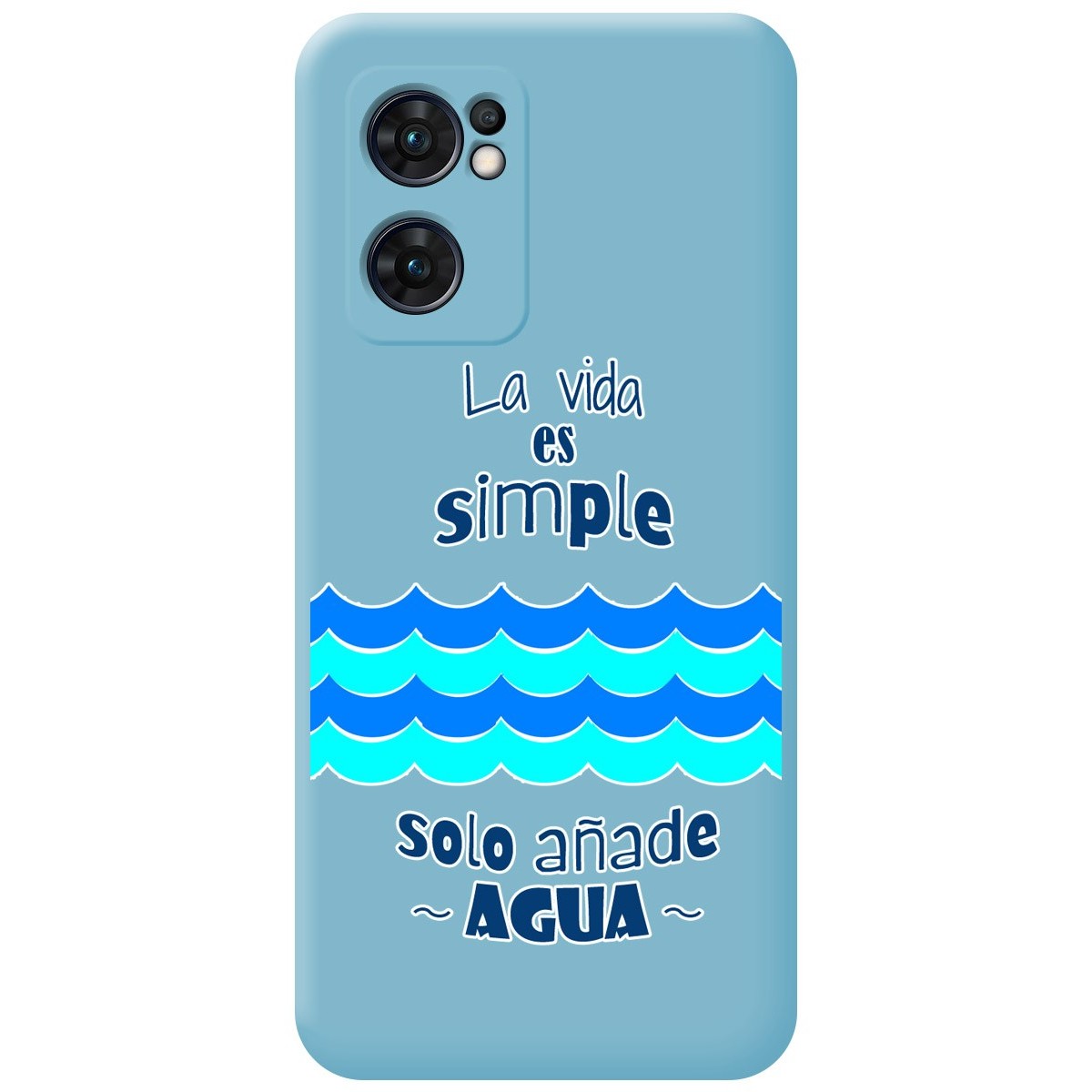 Funda Silicona Líquida Azul para Oppo Find X5 Lite 5G diseño Agua Dibujos