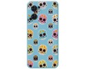 Funda Silicona Líquida Azul para Oppo Find X5 Lite 5G diseño Catrina Dibujos