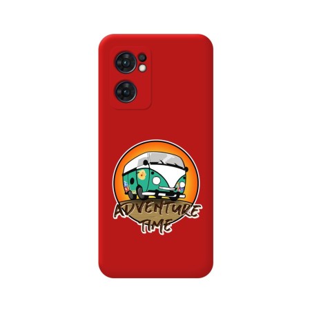 Funda Silicona Líquida Roja para Oppo Find X5 Lite 5G diseño Adventure Time Dibujos