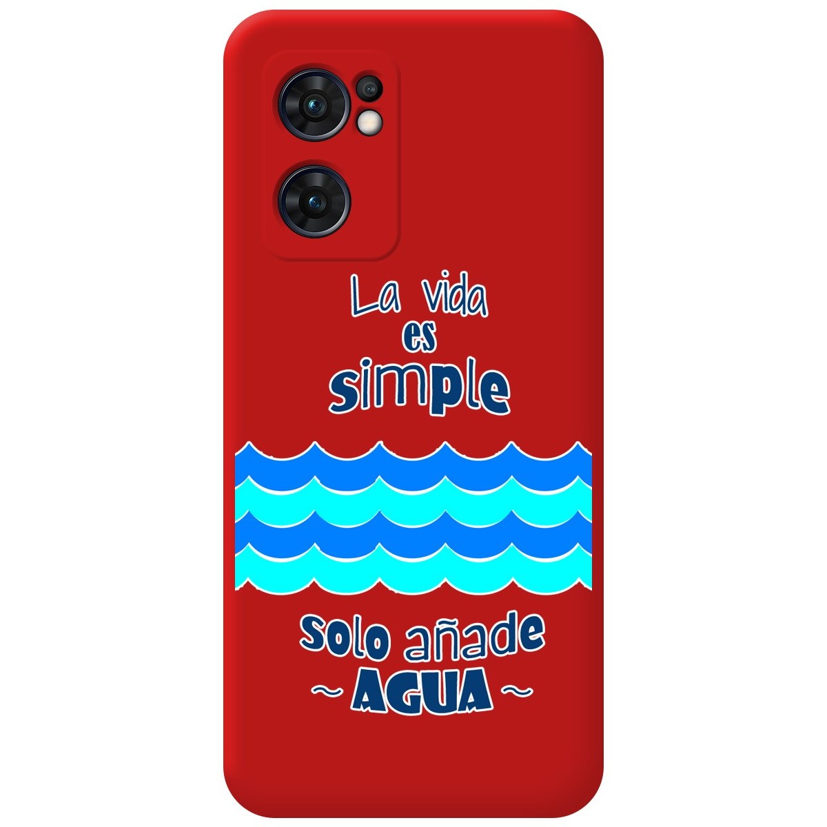 Funda Silicona Líquida Roja para Oppo Find X5 Lite 5G diseño Agua Dibujos