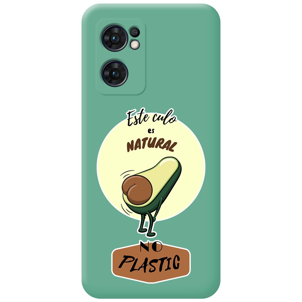 Funda Silicona Líquida Verde para Oppo Find X5 Lite 5G diseño Culo Natural Dibujos