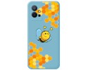 Funda Silicona Líquida Azul para Vivo Y55 5G diseño Abeja Dibujos