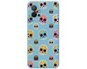 Funda Silicona Líquida Azul para Vivo Y55 5G diseño Catrina Dibujos