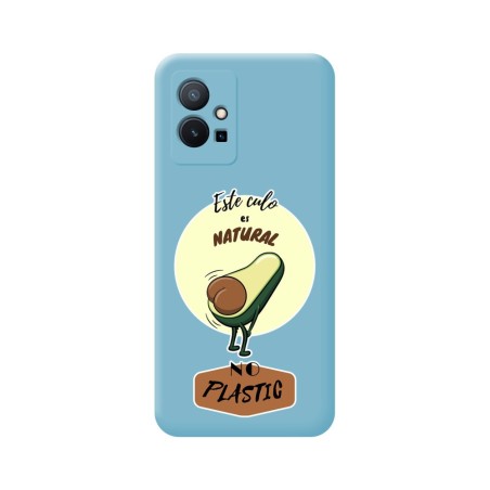 Funda Silicona Líquida Azul para Vivo Y55 5G diseño Culo Natural Dibujos