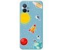 Funda Silicona Líquida Azul para Vivo Y55 5G diseño Espacio Dibujos