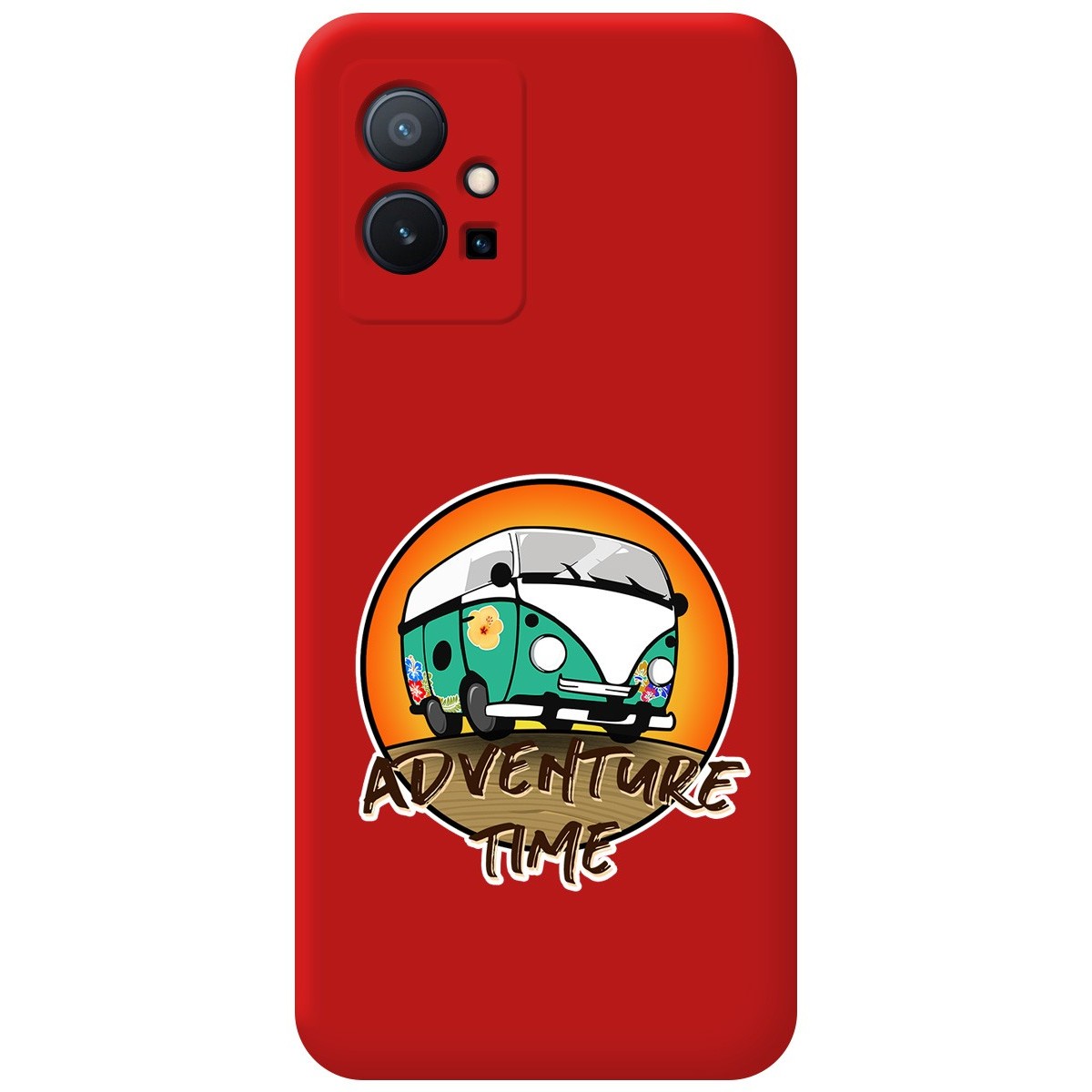 Funda Silicona Líquida Roja para Vivo Y55 5G diseño Adventure Time Dibujos