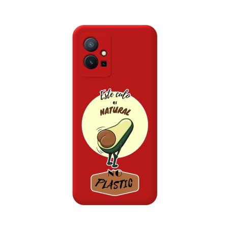 Funda Silicona Líquida Roja para Vivo Y55 5G diseño Culo Natural Dibujos