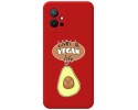 Funda Silicona Líquida Roja para Vivo Y55 5G diseño Vegan Life Dibujos