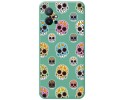 Funda Silicona Líquida Verde para Vivo Y55 5G diseño Catrina Dibujos