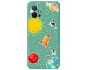 Funda Silicona Líquida Verde para Vivo Y55 5G diseño Espacio Dibujos