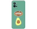 Funda Silicona Líquida Verde para Vivo Y55 5G diseño Vegan Life Dibujos