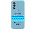 Funda Silicona Líquida Azul para Vivo Y76 5G diseño Agua Dibujos