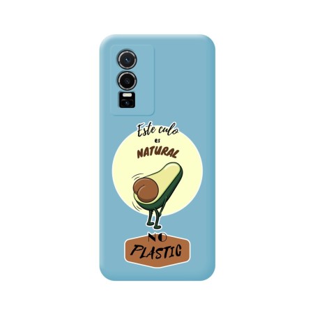 Funda Silicona Líquida Azul para Vivo Y76 5G diseño Culo Natural Dibujos