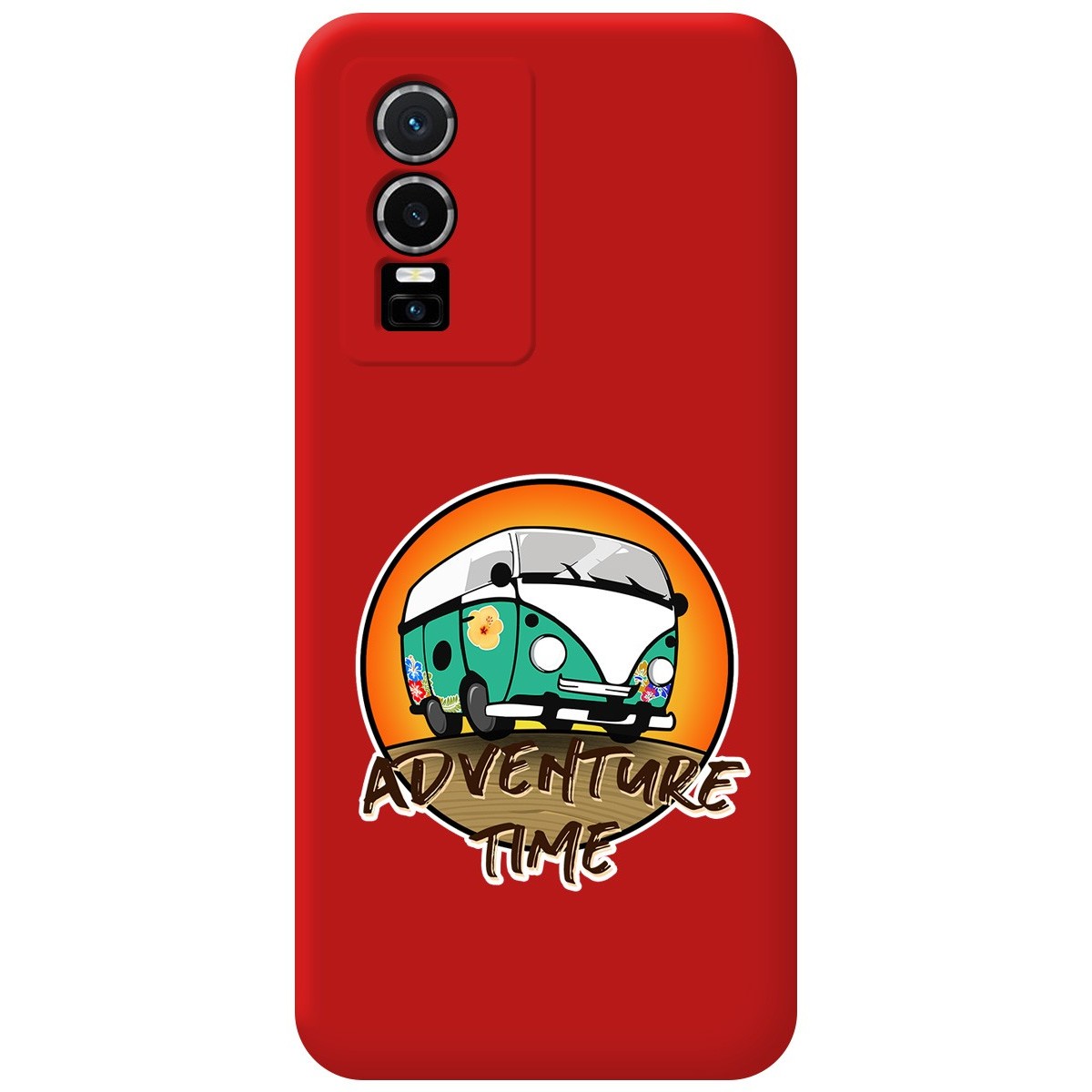 Funda Silicona Líquida Roja para Vivo Y76 5G diseño Adventure Time Dibujos