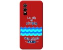 Funda Silicona Líquida Roja para Vivo Y76 5G diseño Agua Dibujos