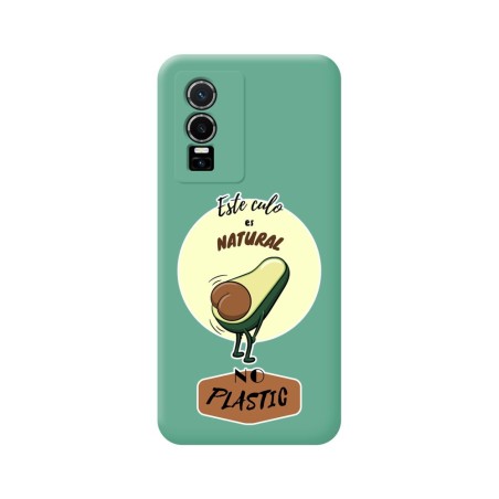 Funda Silicona Líquida Verde para Vivo Y76 5G diseño Culo Natural Dibujos