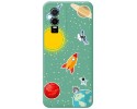 Funda Silicona Líquida Verde para Vivo Y76 5G diseño Espacio Dibujos