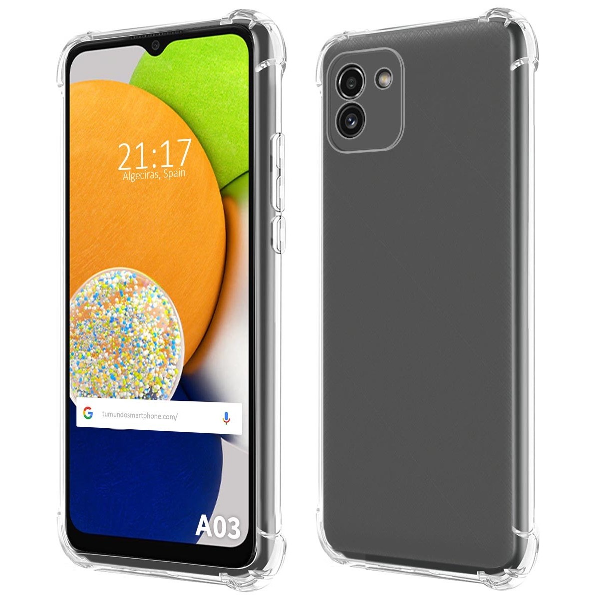 Funda Silicona Antigolpes Transparente para Samsung Galaxy A03