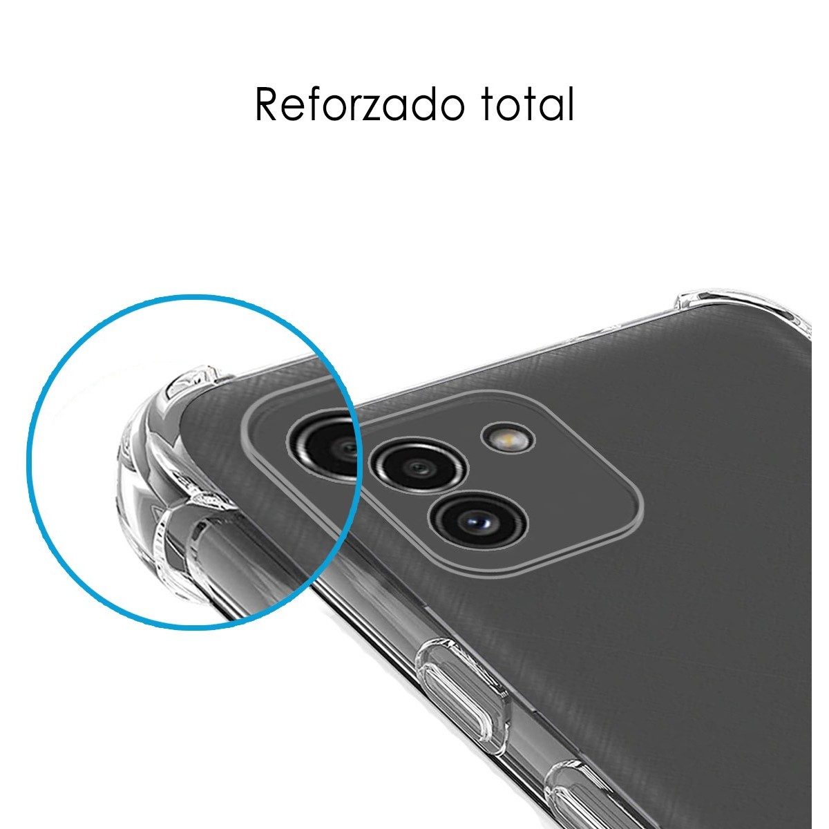 Funda Silicona Antigolpes Transparente para Samsung Galaxy A03