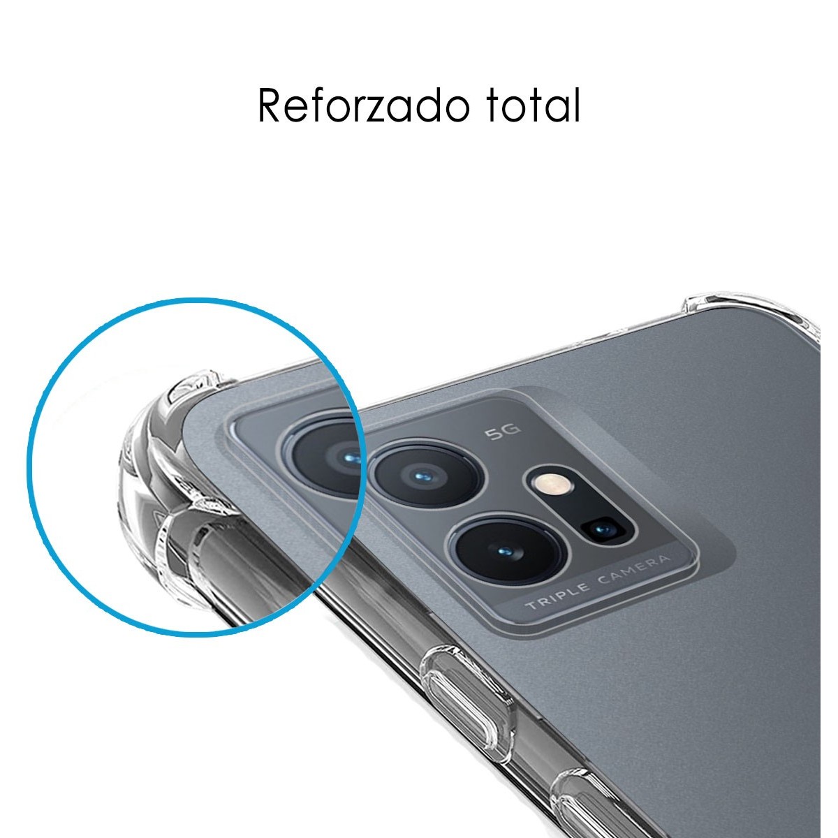 Funda Silicona Antigolpes Transparente para Vivo Y55 5G
