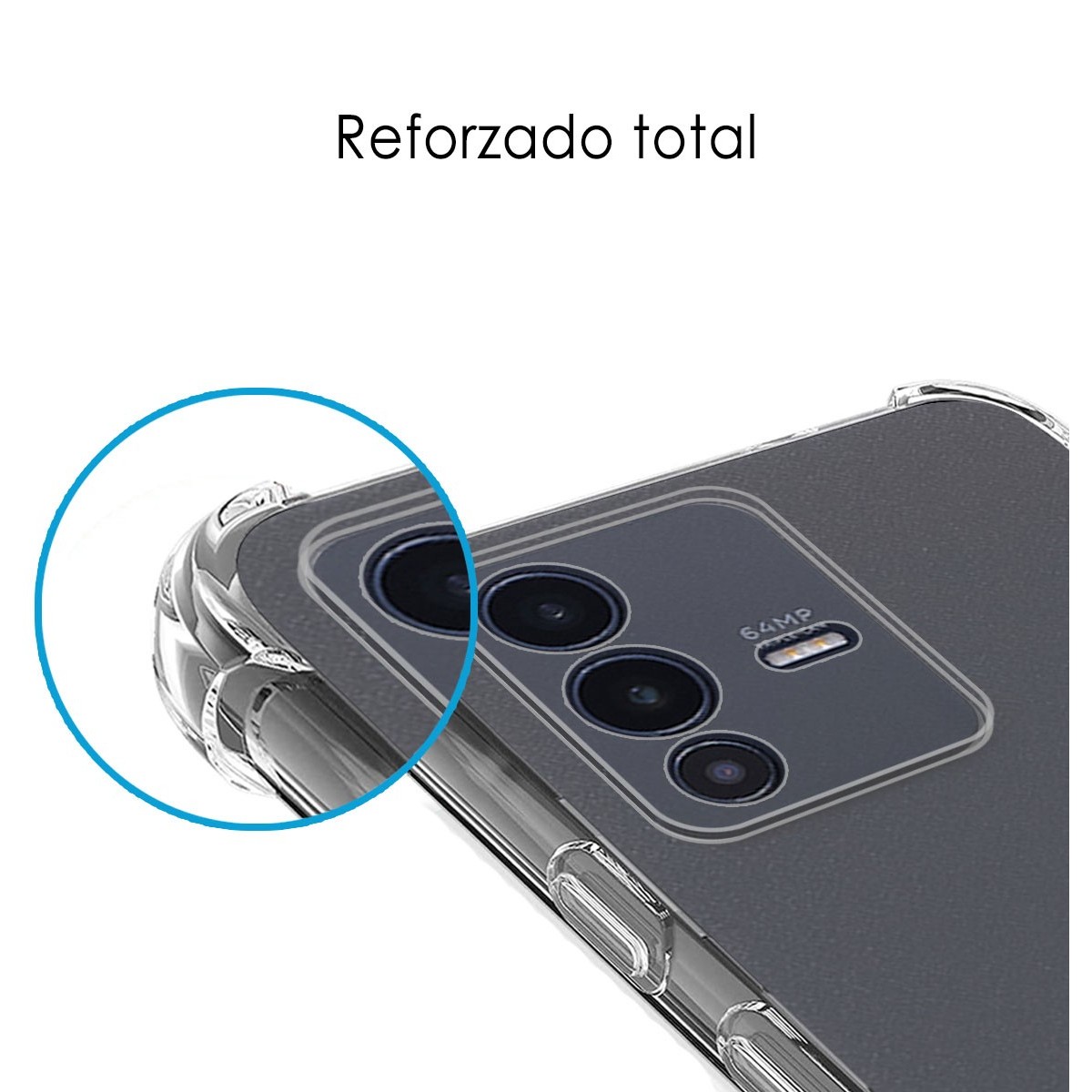 Funda Silicona Antigolpes Transparente para Vivo V23 5G