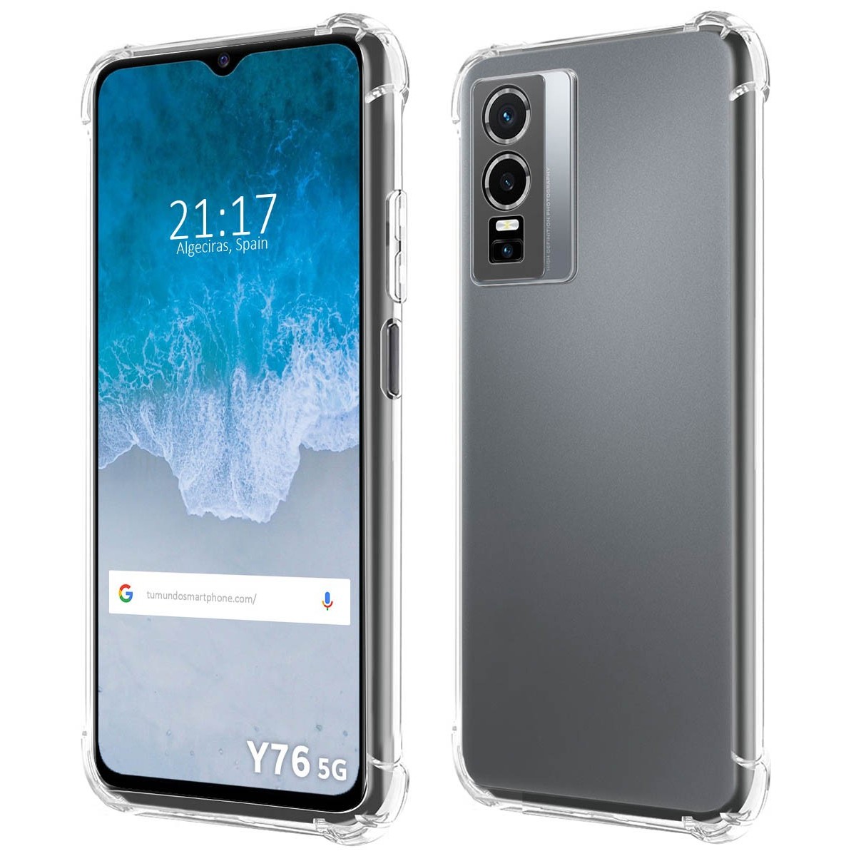 Funda Silicona Antigolpes Transparente para Vivo Y76 5G