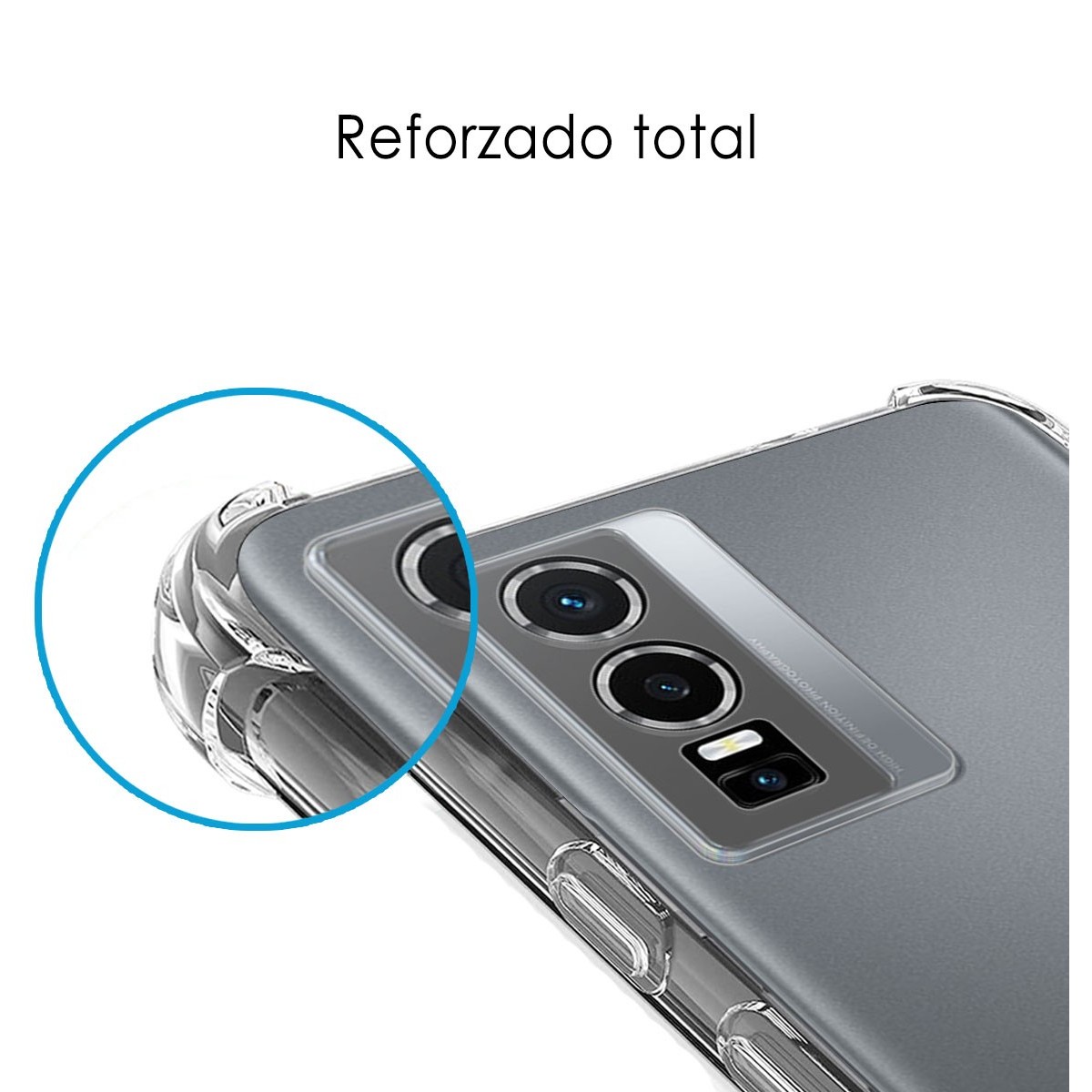 Funda Silicona Antigolpes Transparente para Vivo Y76 5G
