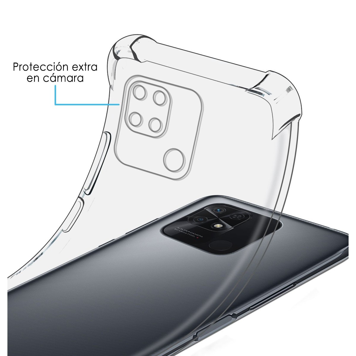 Funda Silicona Antigolpes Transparente para Xiaomi Redmi 10C
