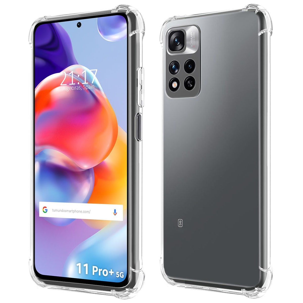 Funda Silicona Antigolpes Transparente para Xiaomi Redmi Note 11 Pro+ Plus 5G