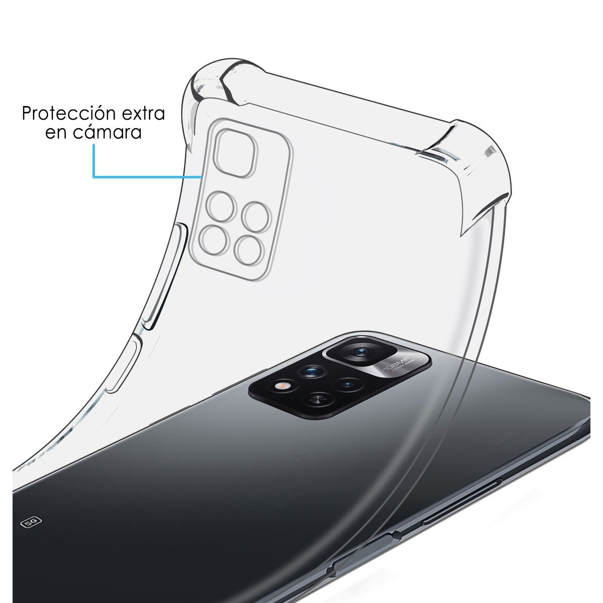 Funda Silicona Antigolpes Transparente para Xiaomi Redmi Note 11 Pro+ Plus 5G