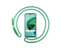 Funda Colgante Transparente para Xiaomi Redmi 10 5G con Cordon Verde Agua