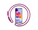 Funda Colgante Transparente para Xiaomi Redmi Note 11 Pro+ Plus 5G con Cordon Rosa Fucsia