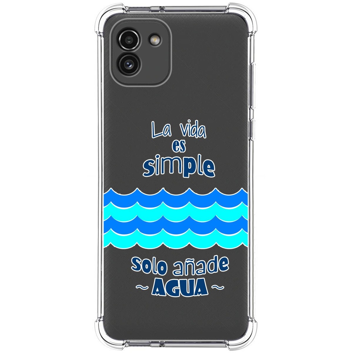 Funda Silicona Antigolpes para Samsung Galaxy A03 diseño Agua Dibujos