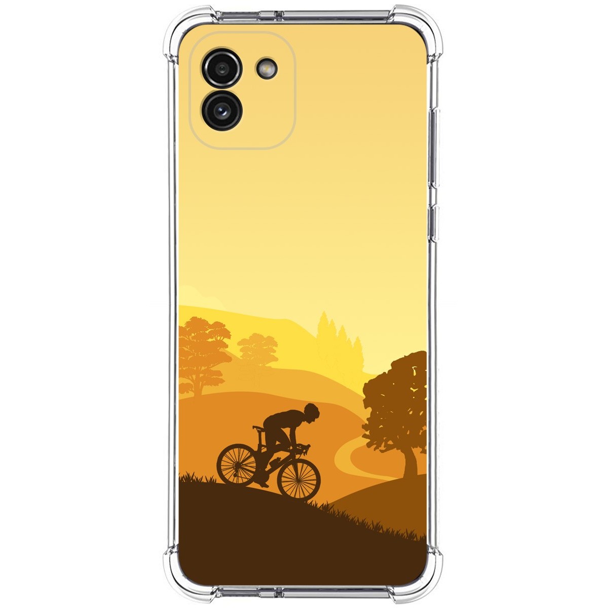 Funda Silicona Antigolpes para Samsung Galaxy A03 diseño Ciclista Dibujos