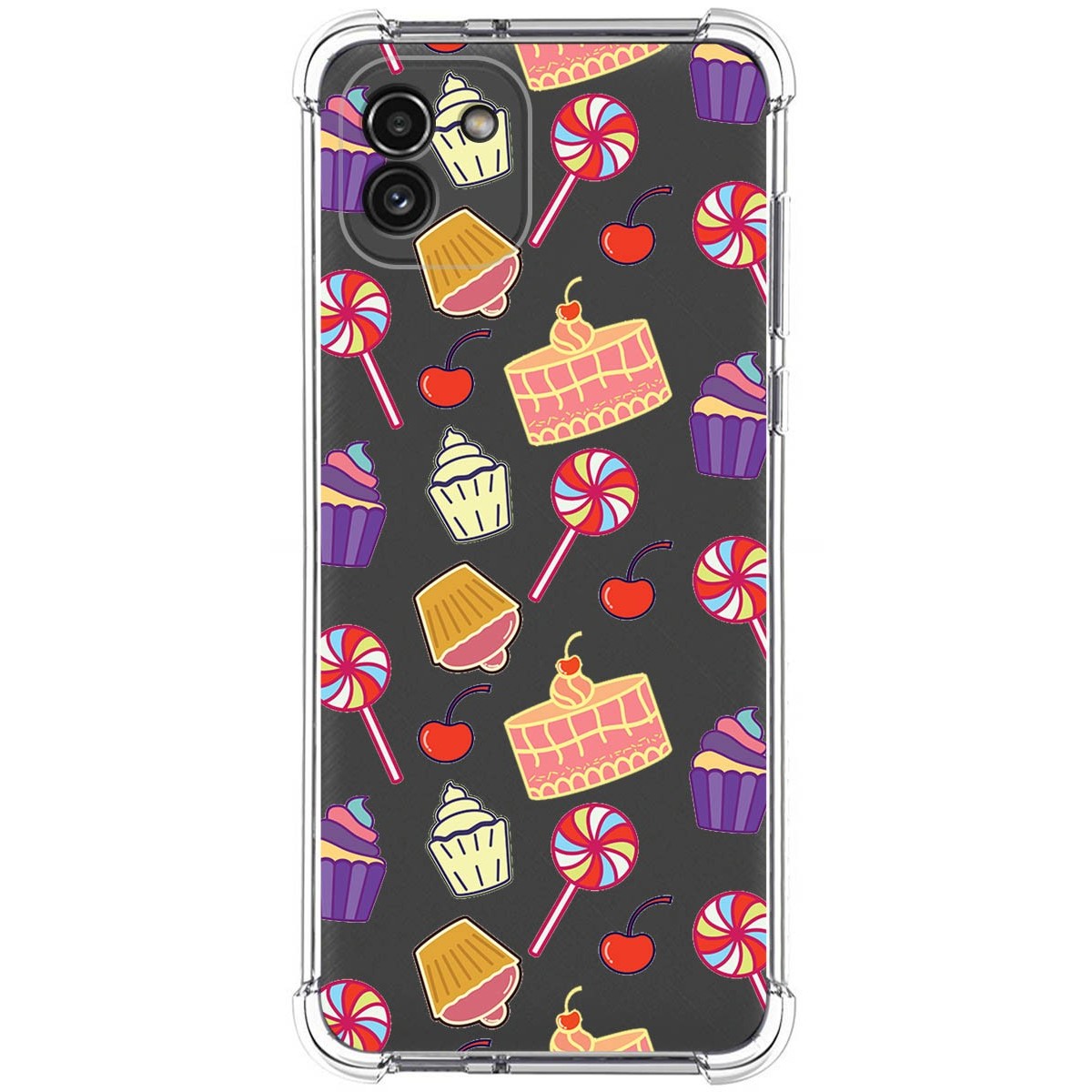 Funda Silicona Antigolpes para Samsung Galaxy A03 diseño Dulces 01 Dibujos