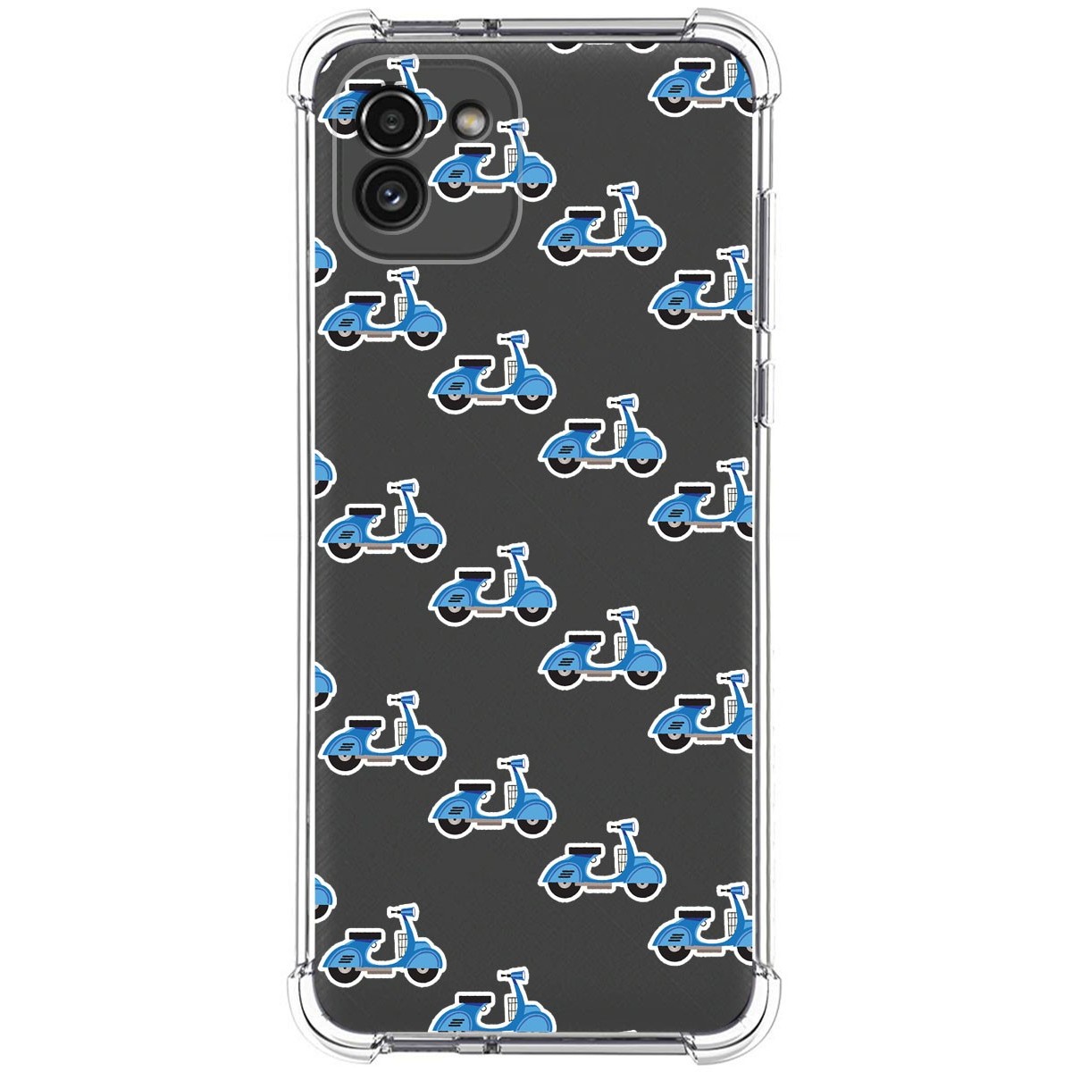 Funda Silicona Antigolpes para Samsung Galaxy A03 diseño Scooter Dibujos