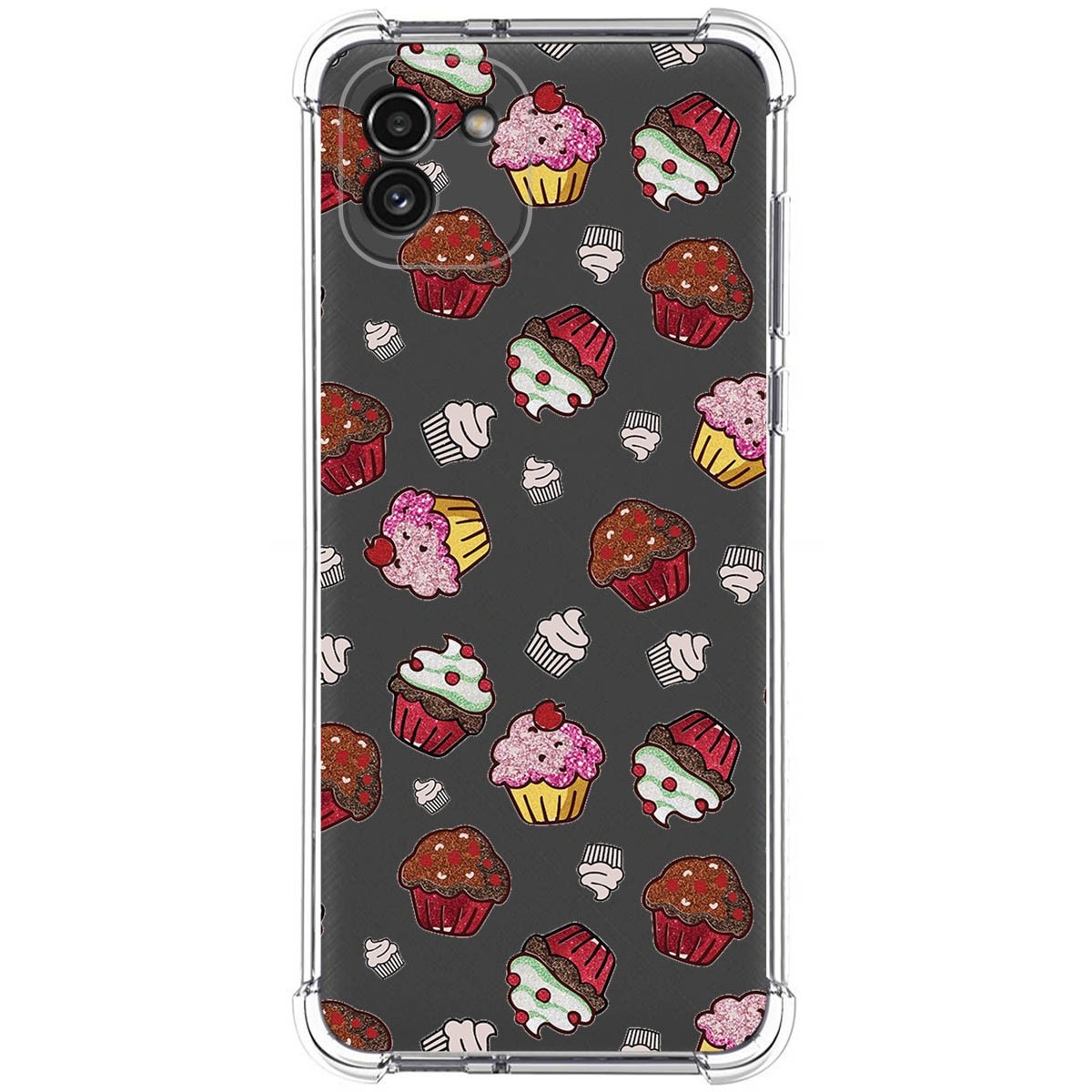 Funda Silicona Antigolpes para Samsung Galaxy A03 diseño Muffins Dibujos