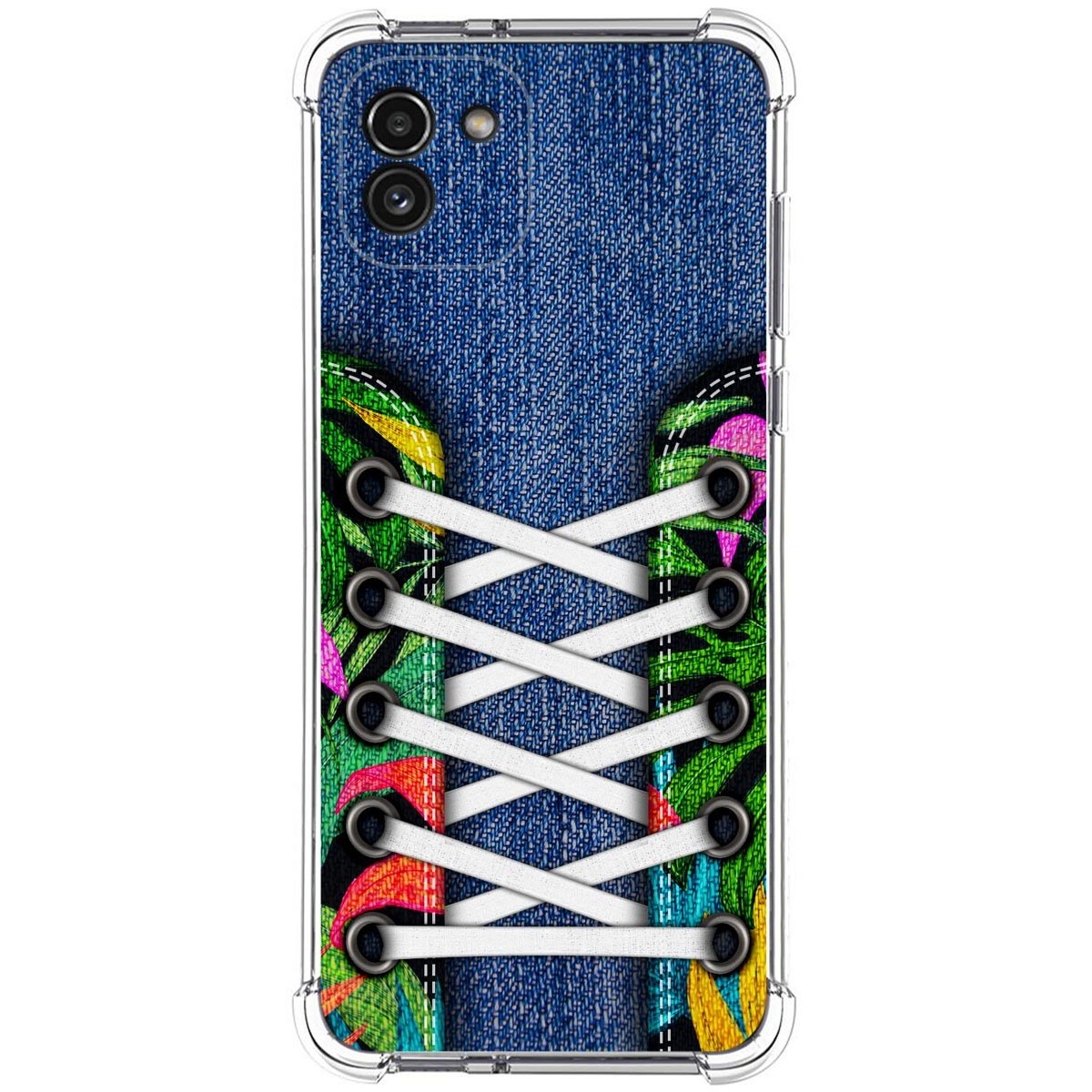 Funda Silicona Antigolpes para Samsung Galaxy A03 diseño Zapatillas 13 Dibujos