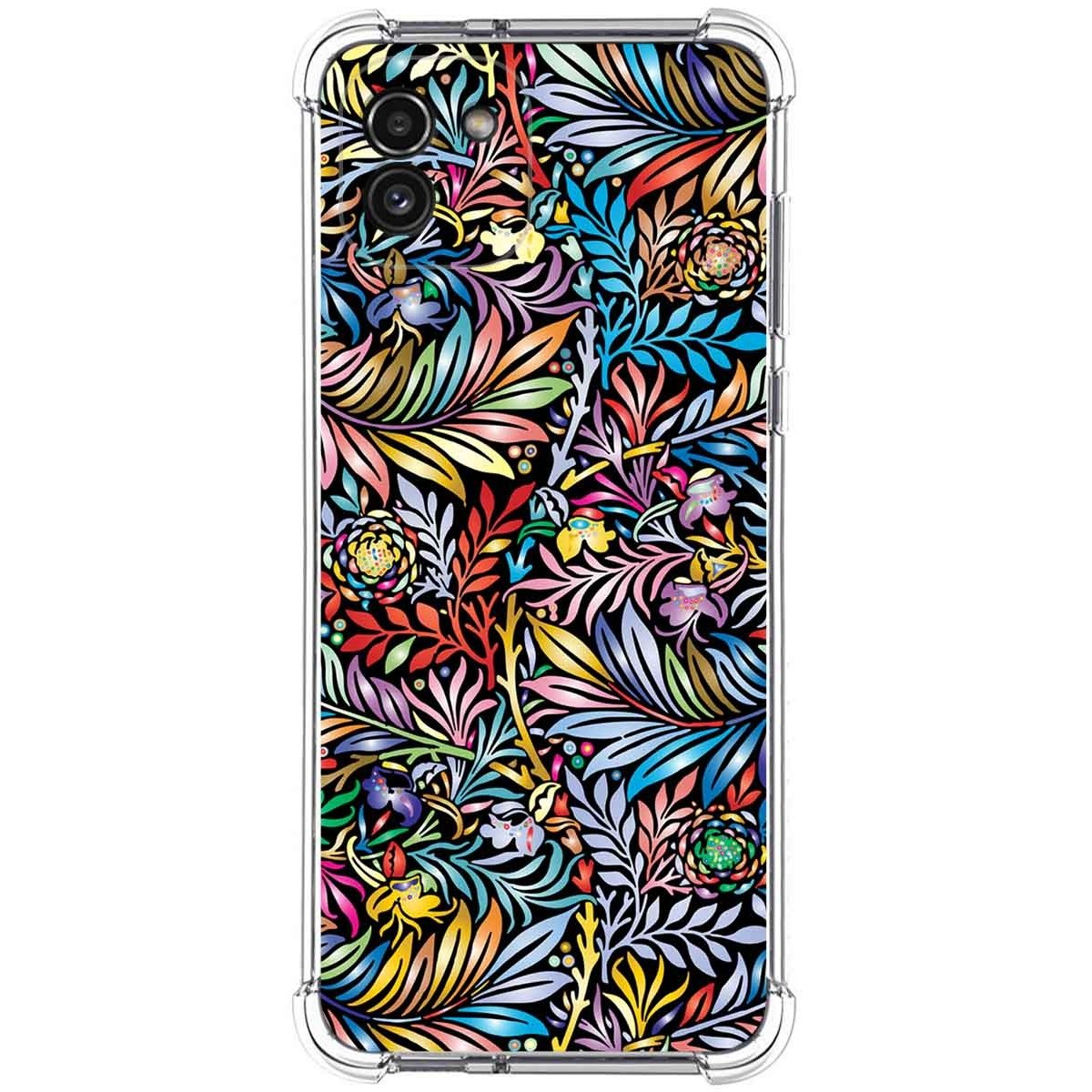 Funda Silicona Antigolpes para Samsung Galaxy A03 diseño Flores 04 Dibujos