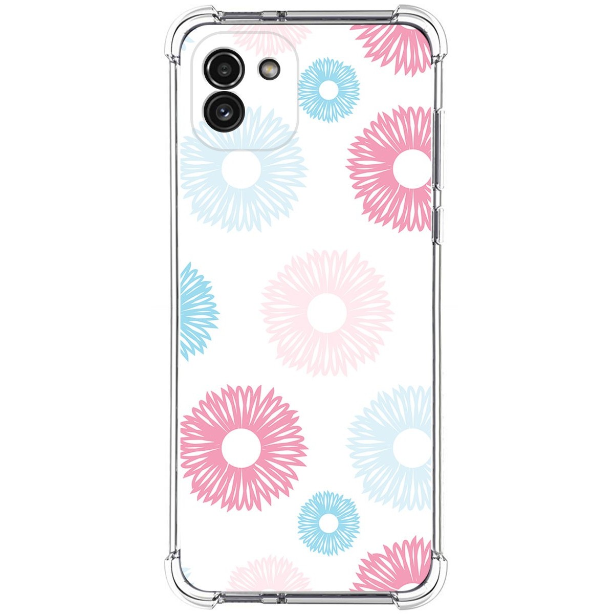 Funda Silicona Antigolpes para Samsung Galaxy A03 diseño Flores 06 Dibujos