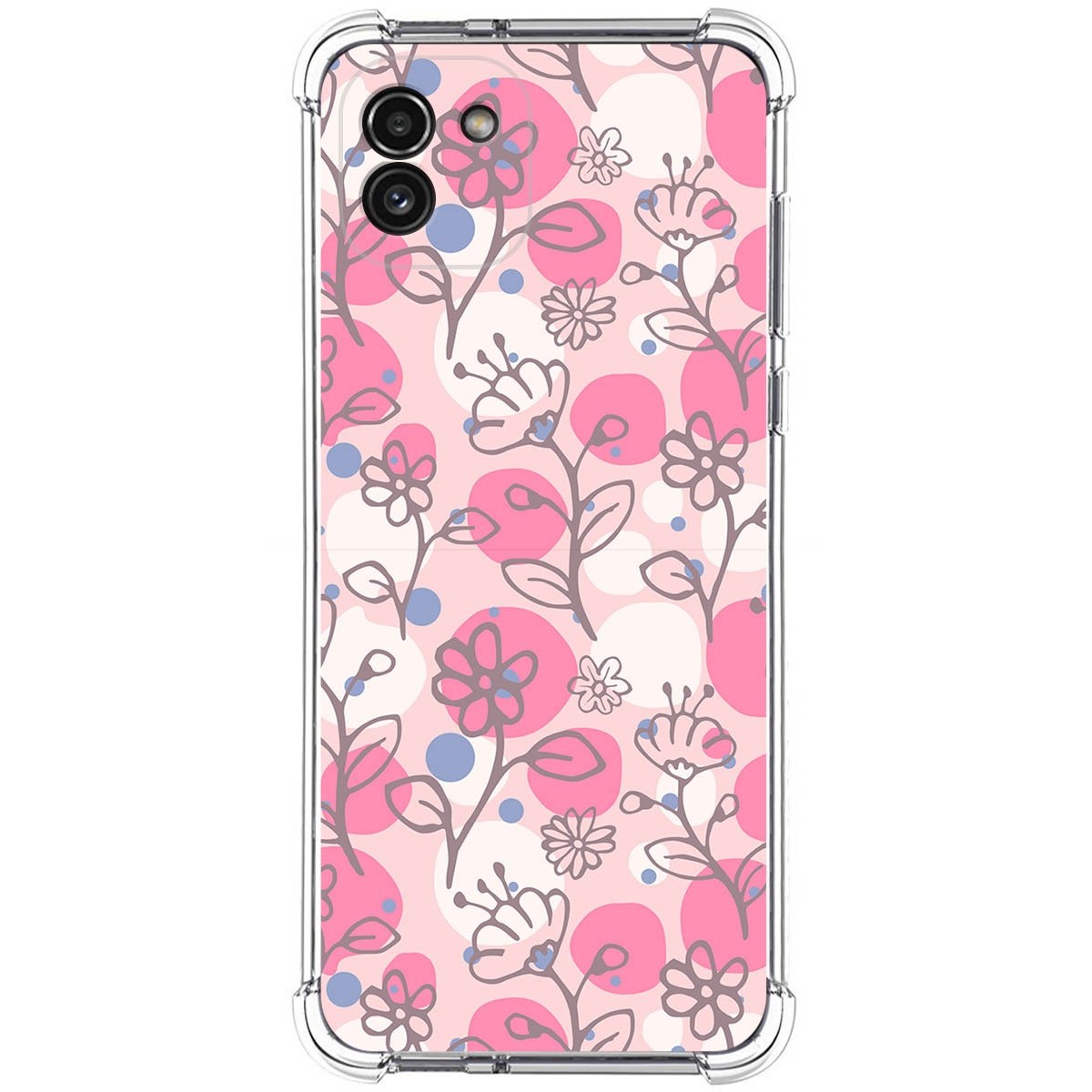 Funda Silicona Antigolpes para Samsung Galaxy A03 diseño Flores 07 Dibujos