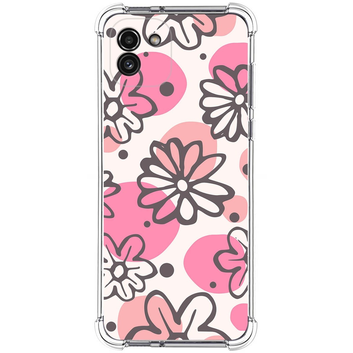 Funda Silicona Antigolpes para Samsung Galaxy A03 diseño Flores 09 Dibujos