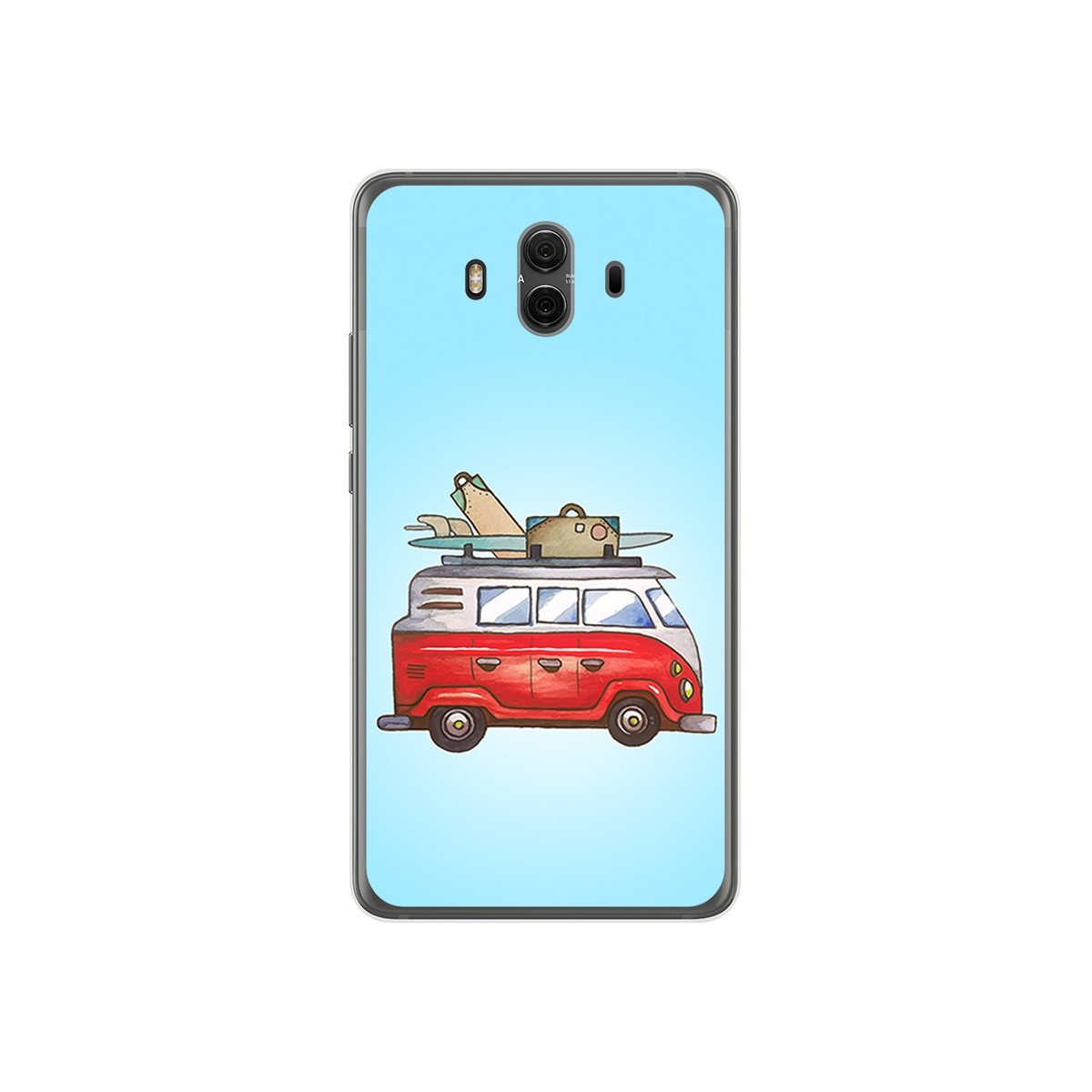 Funda Gel Tpu para Huawei Mate 10  Diseño Furgoneta Dibujos
