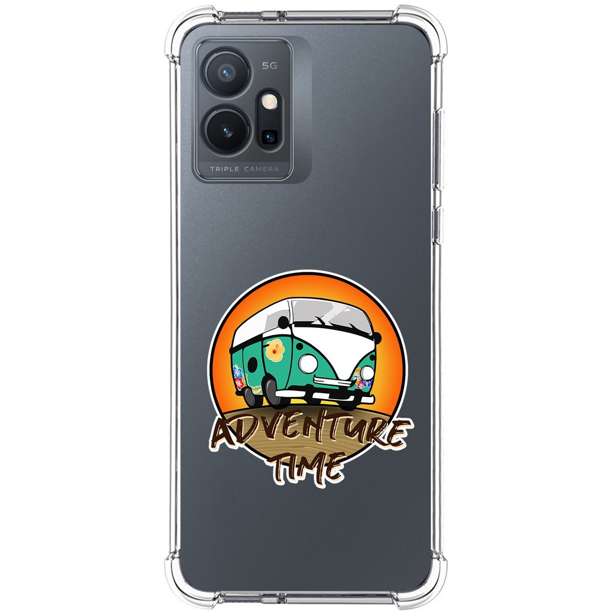 Funda Silicona Antigolpes para Vivo Y55 5G diseño Adventure Time Dibujos