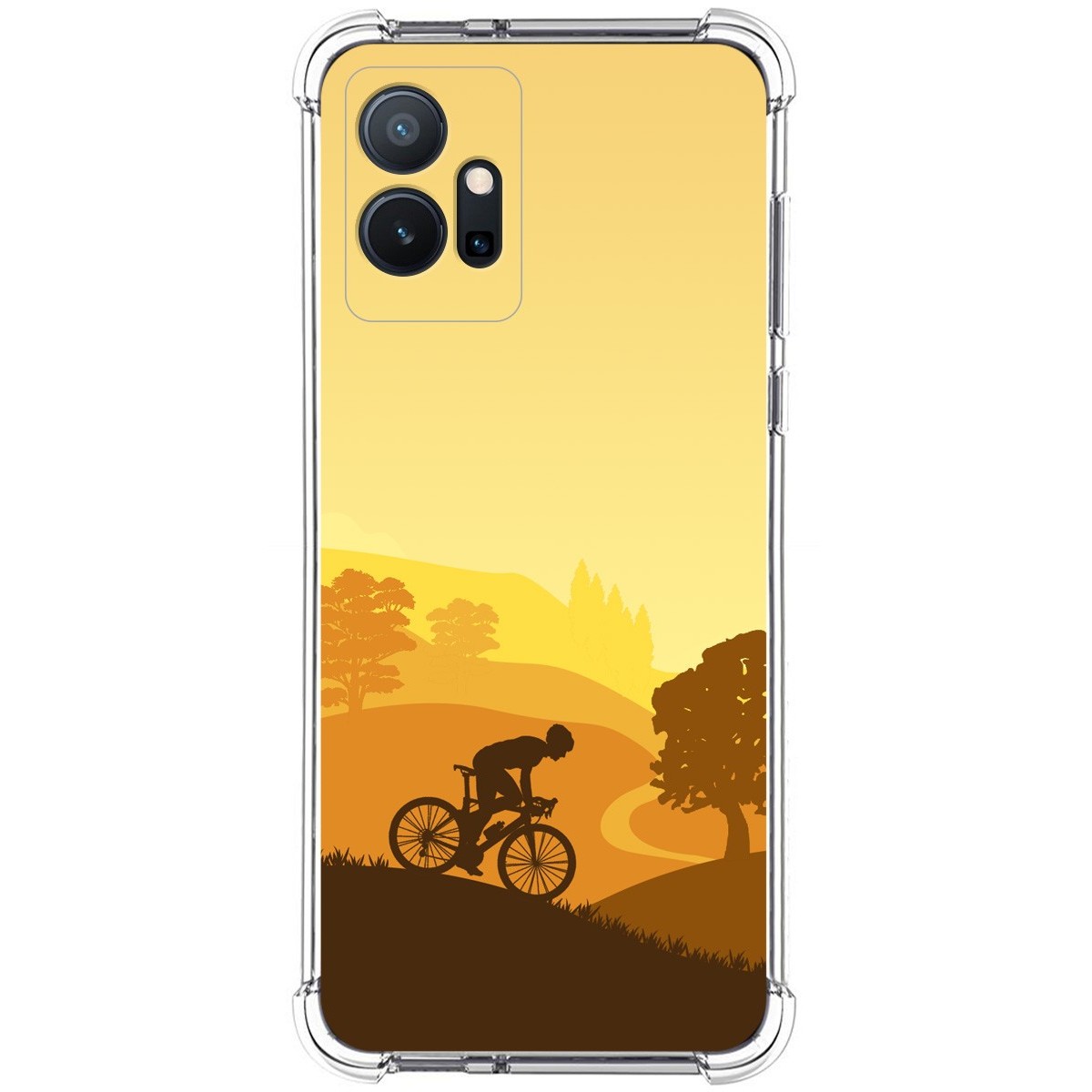 Funda Silicona Antigolpes para Vivo Y55 5G diseño Ciclista Dibujos