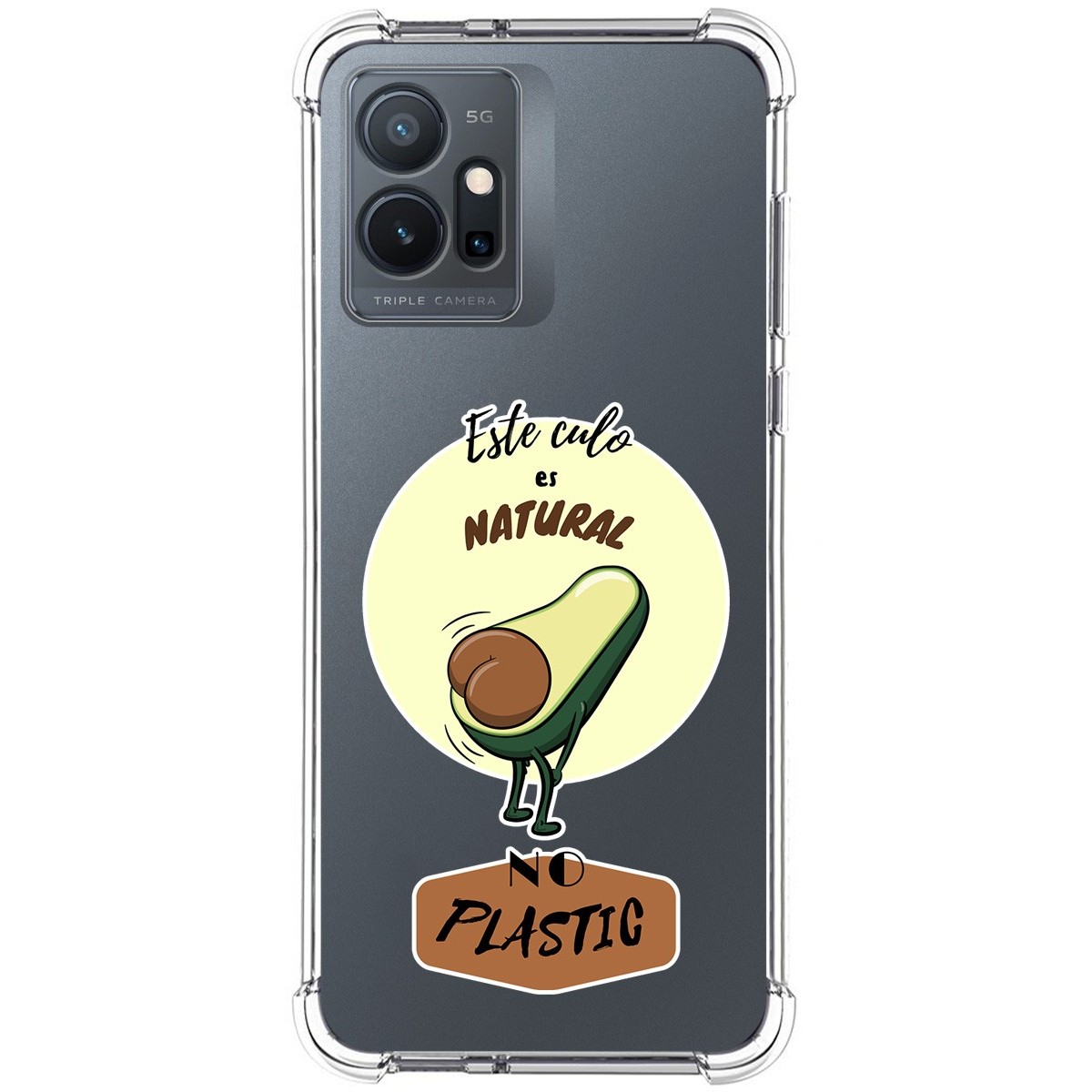 Funda Silicona Antigolpes para Vivo Y55 5G diseño Culo Natural Dibujos