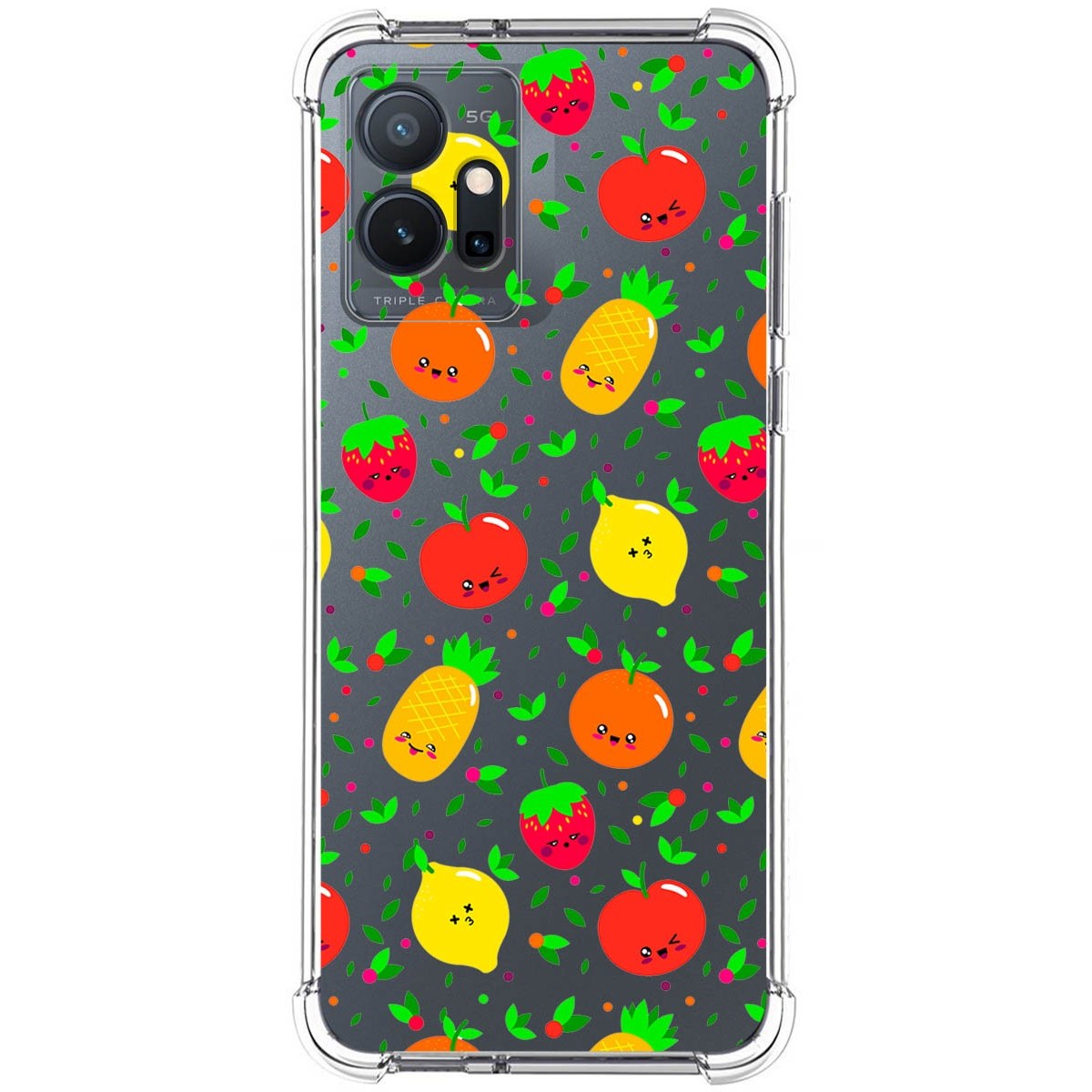 Funda Silicona Antigolpes para Vivo Y55 5G diseño Frutas 01 Dibujos