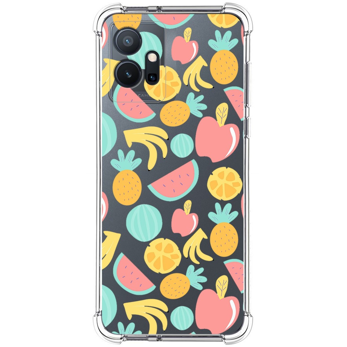 Funda Silicona Antigolpes para Vivo Y55 5G diseño Frutas 02 Dibujos