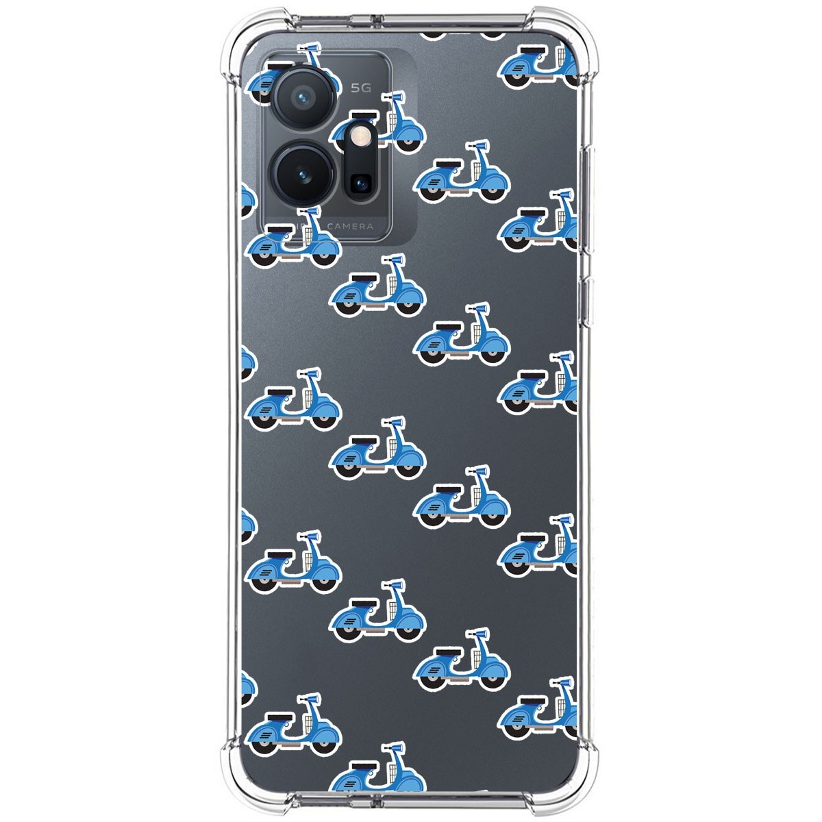 Funda Silicona Antigolpes para Vivo Y55 5G diseño Scooter Dibujos