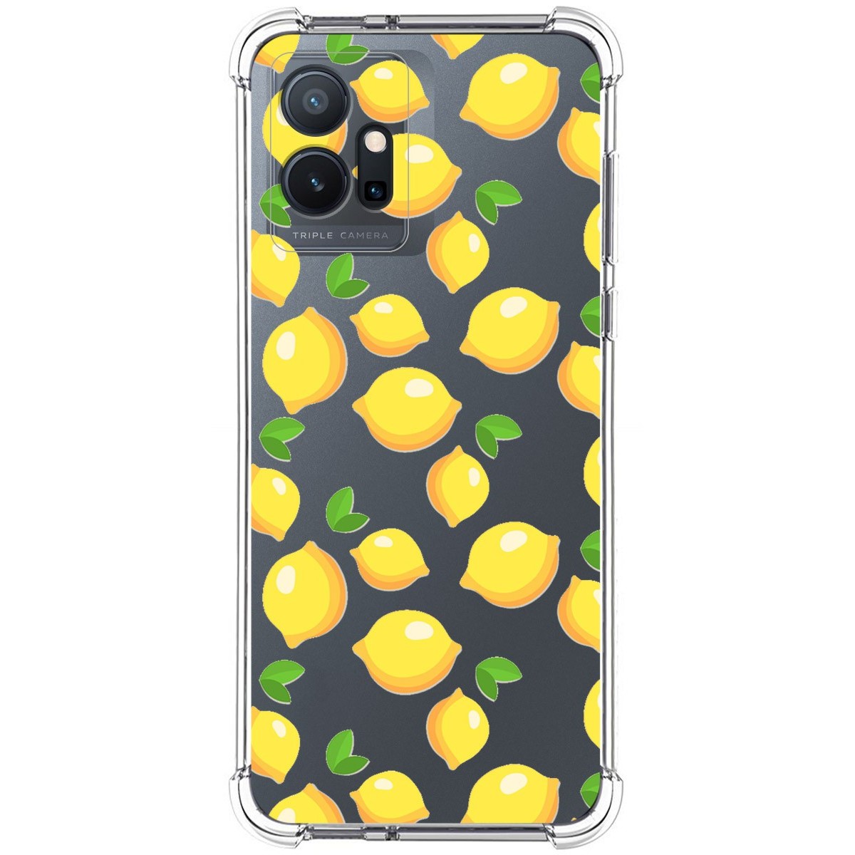 Funda Silicona Antigolpes para Vivo Y55 5G diseño Limones Dibujos
